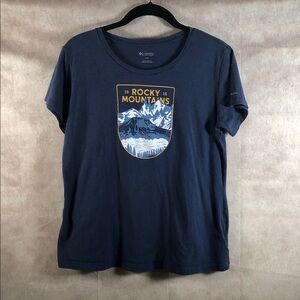 Columbia Navy Rocky Mountains Tee